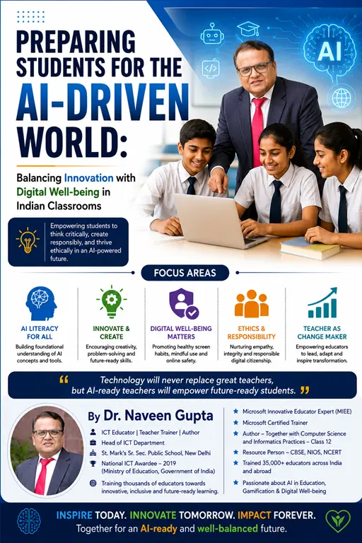 Preparing Students for the AI-Driven World: Balancing Innovation with Digital Well-being in Indian Classrooms